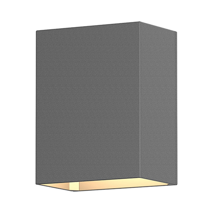 Box Outdoor LED Wall Light in Textured Gray.