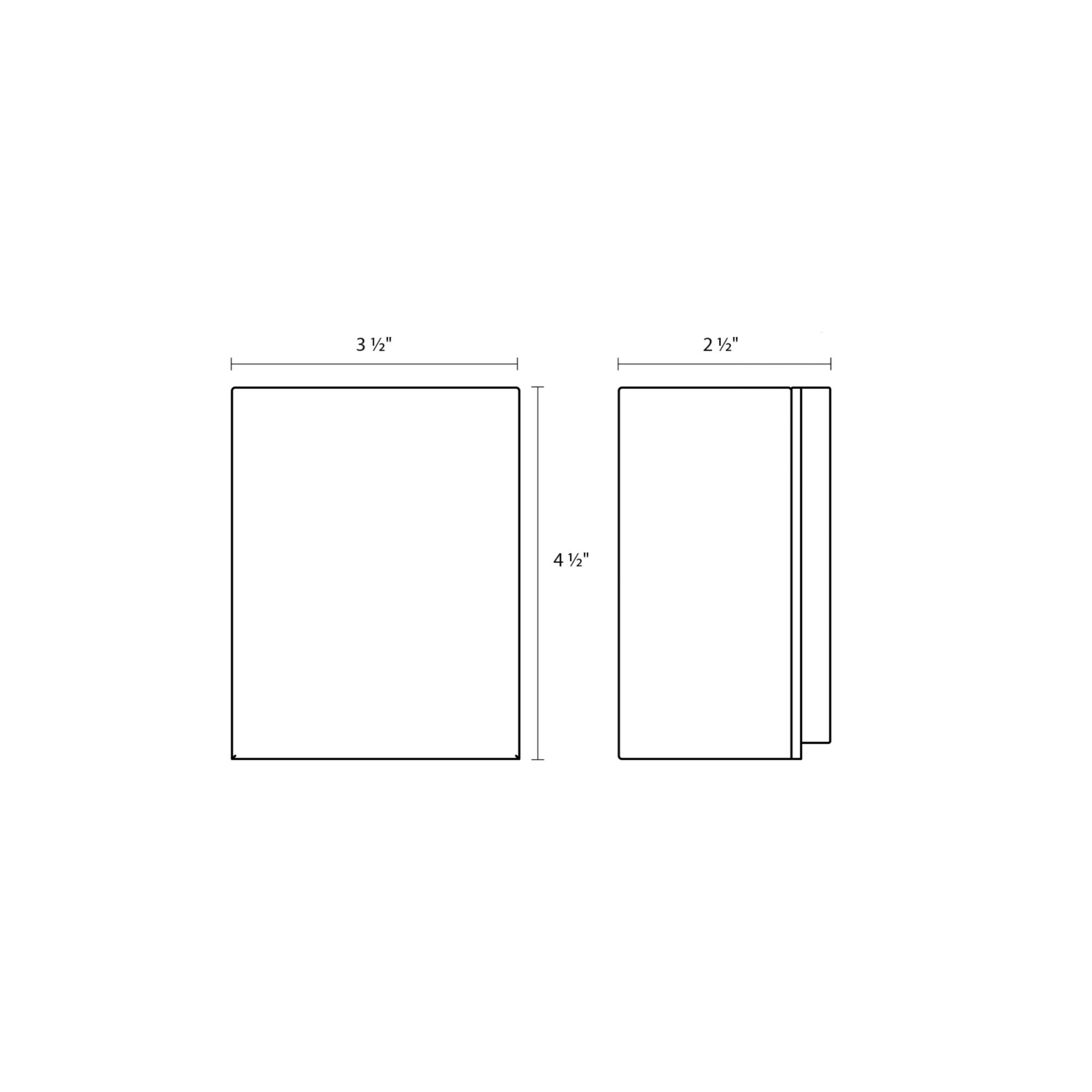 Box Outdoor LED Wall Light - line drawing.