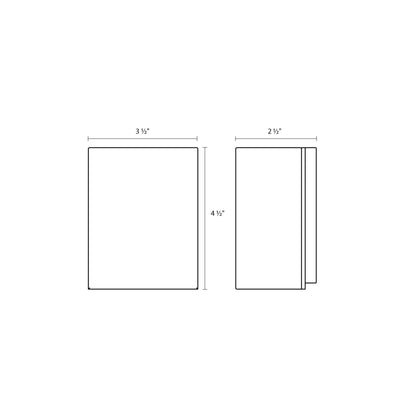 Box Outdoor LED Wall Light - line drawing.