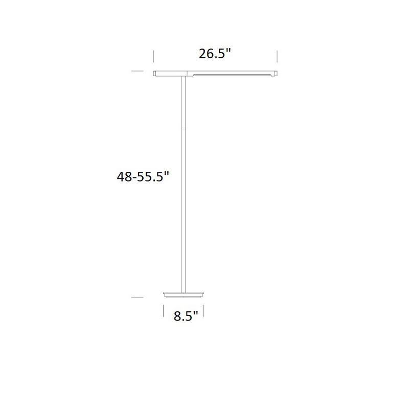 Brazo LED Floor Lamp - line drawing.