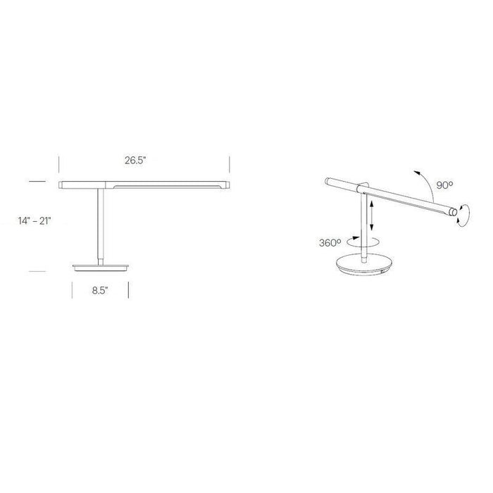 Brazo LED Table Lamp - line drawing.