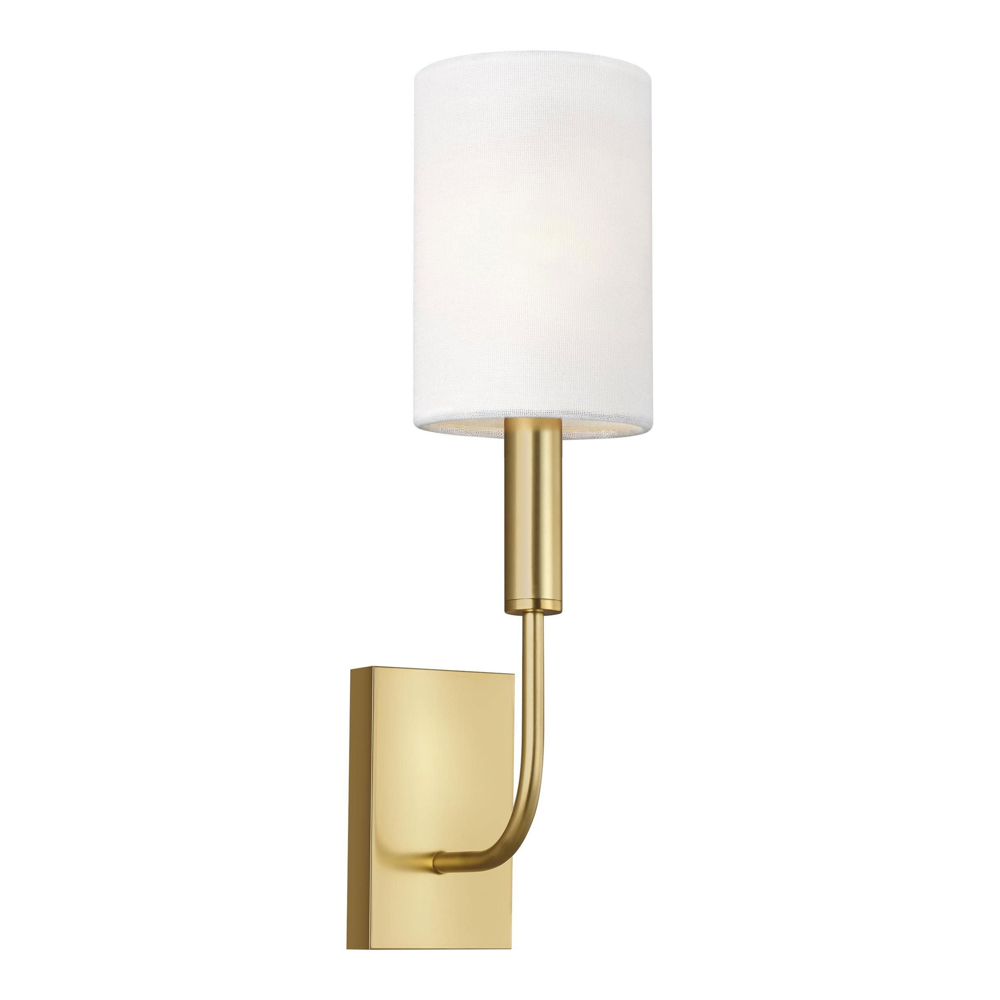 Brianna Bath Wall Light in Burnished Brass.