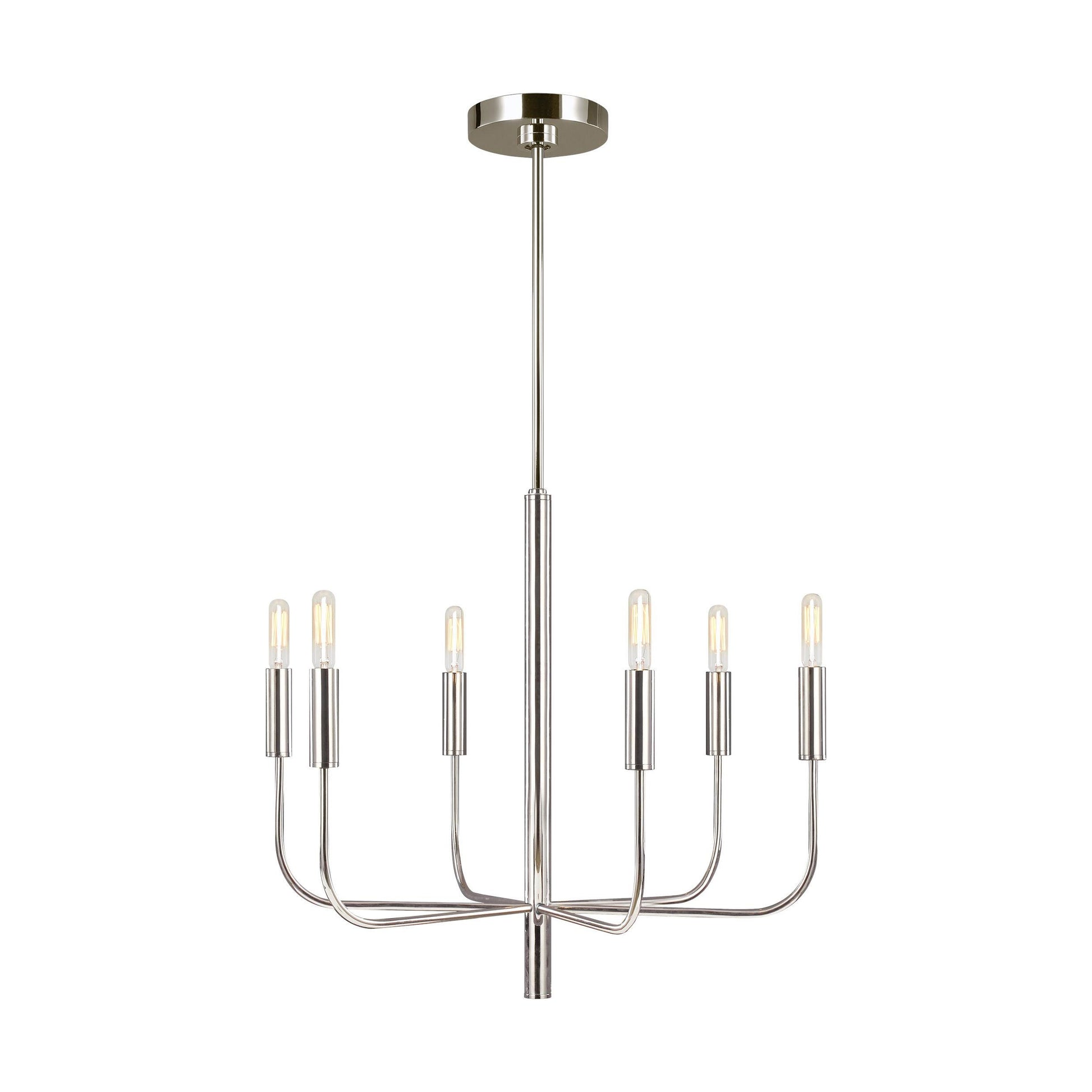 Brianna Chandelier in Polished Nickel (Small).
