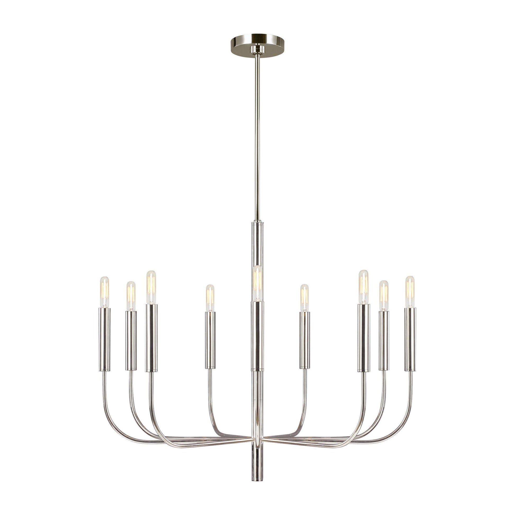 Brianna Chandelier in Polished Nickel (Large).