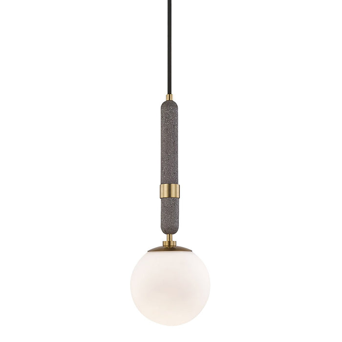 Brielle Pendant Light in Aged Brass (Small).