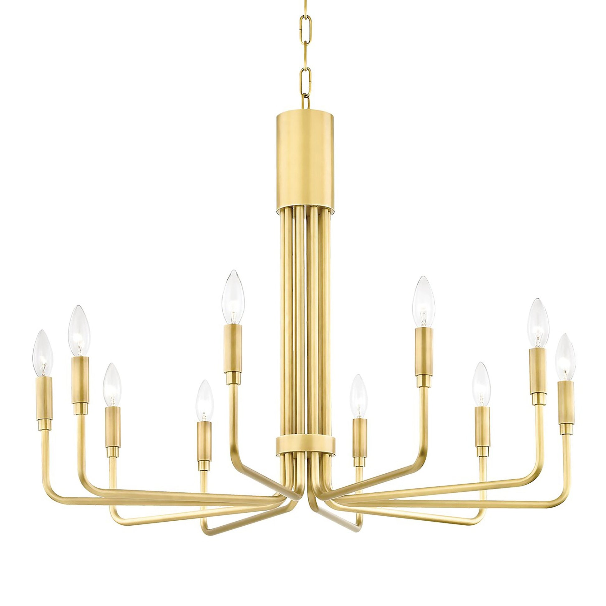 Brigitte Pendant Light in Aged Brass (10-Light).