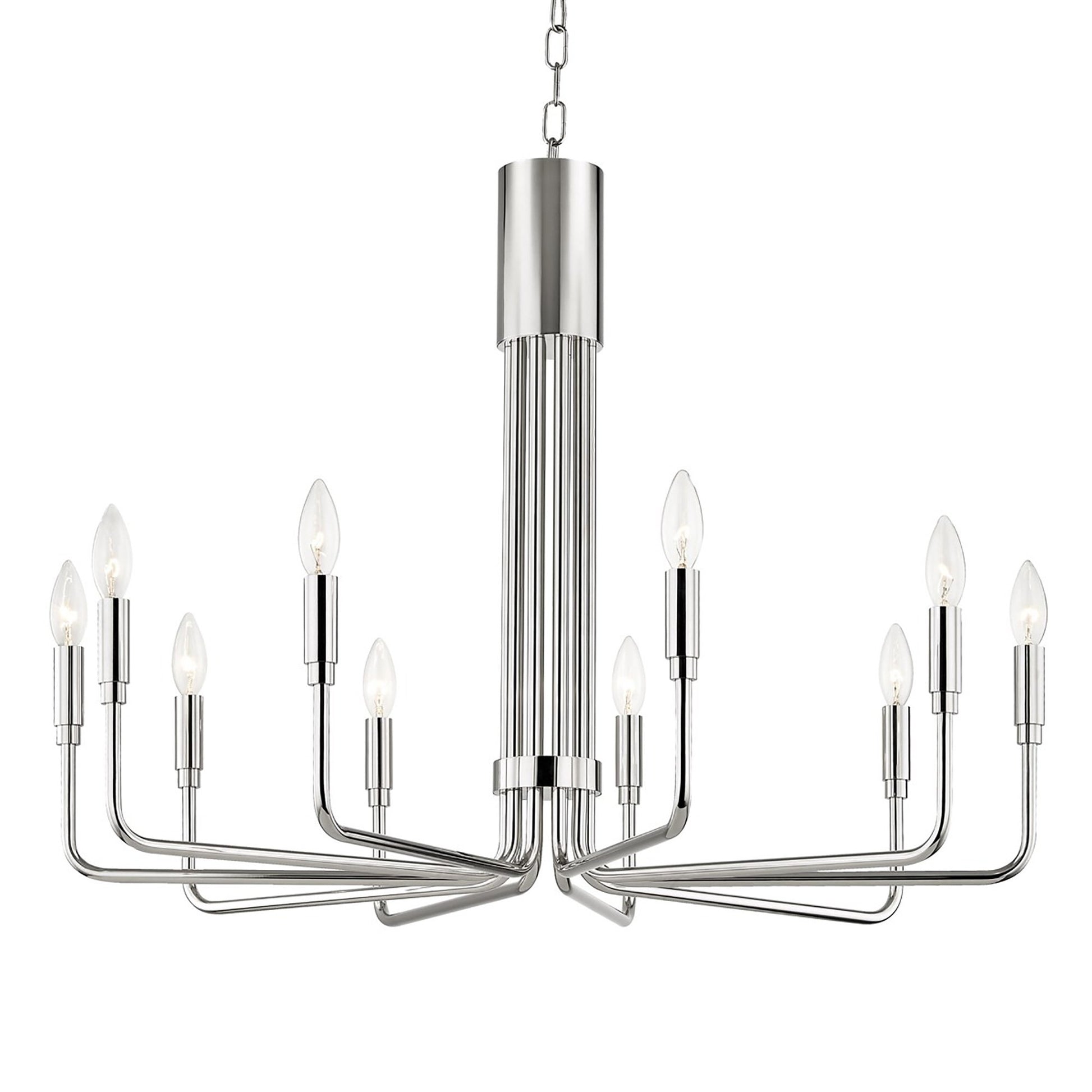 Brigitte Pendant Light in Polished Nickel (10-Light).