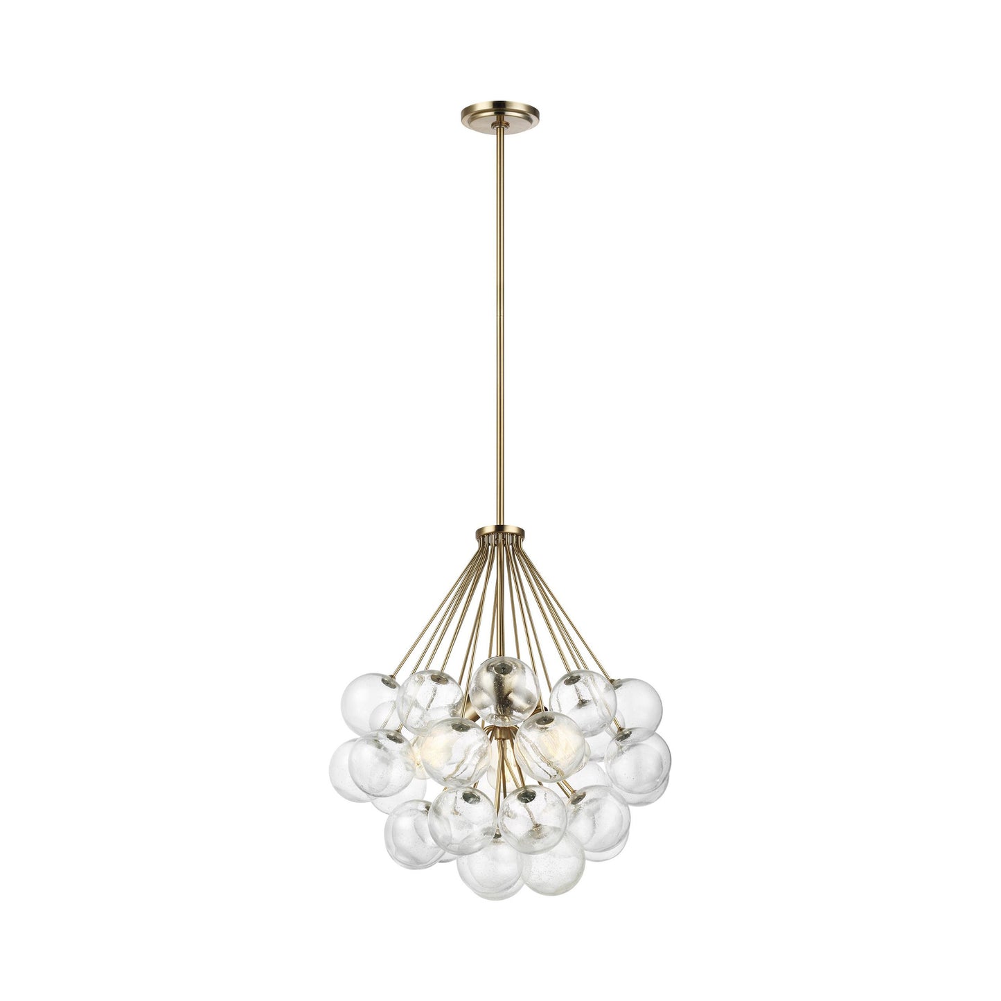 Bronzeville Multi Light Pendant Light in Satin Brass.