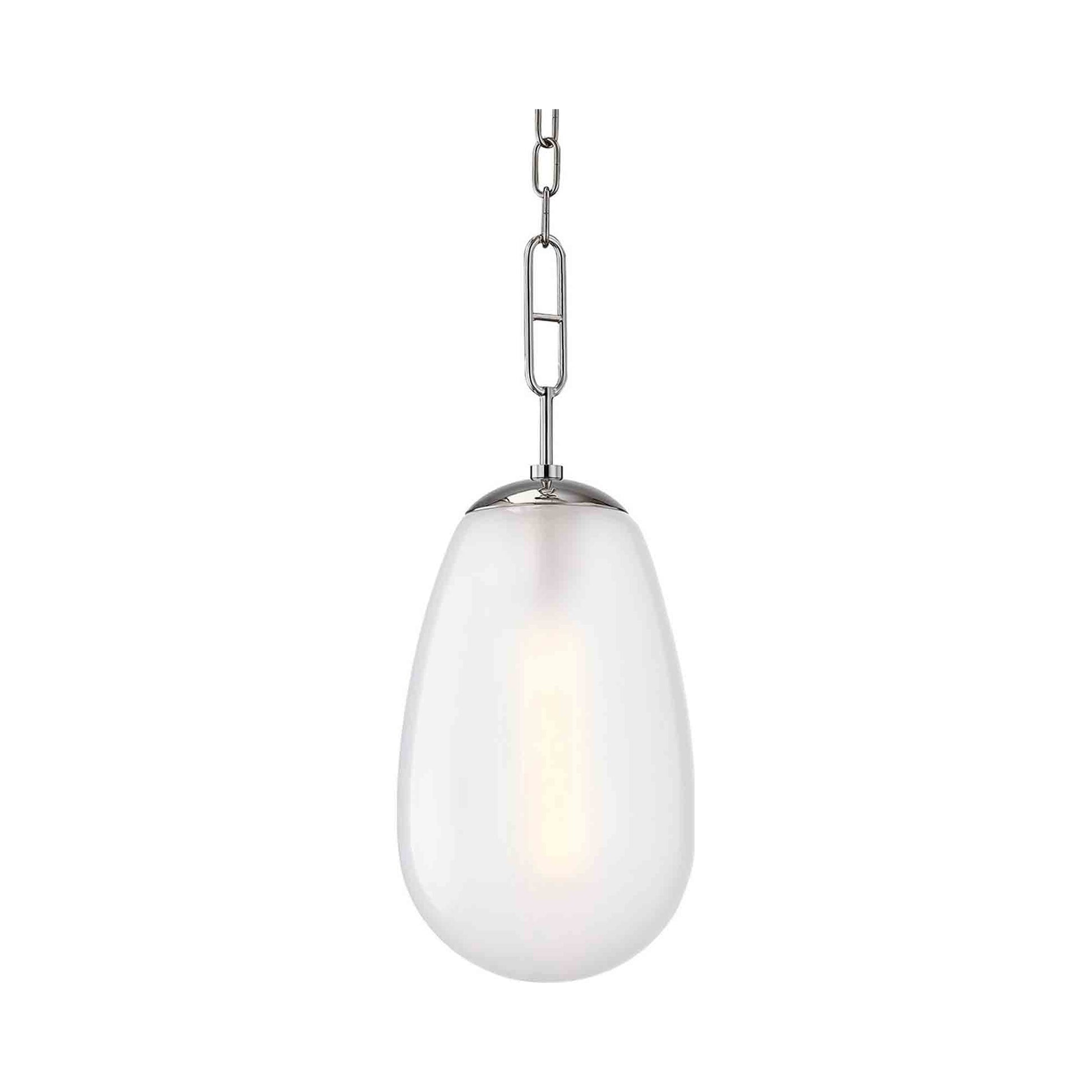 Bruckner Pendant Light in Large/Polished Nickel.