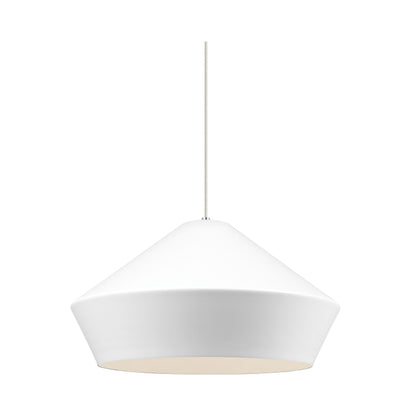 Brummel Grande Pendant Light in Matte White/Black.