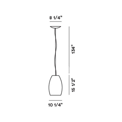 Buds 1 Pendant Light - line drawing.