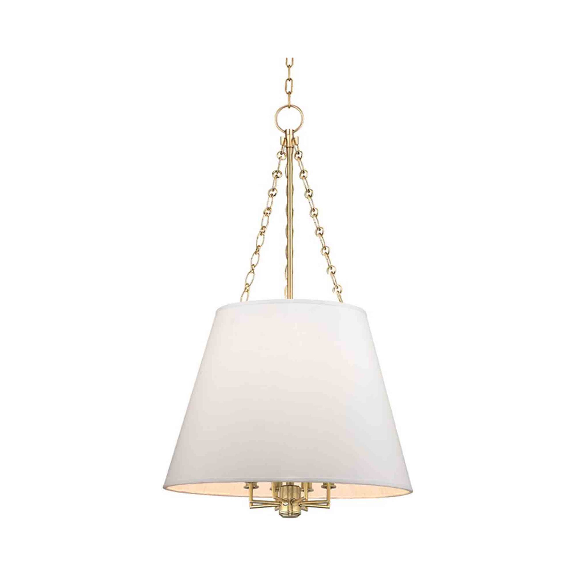 Burdett Pendant Light in 8-Light/Aged Brass.