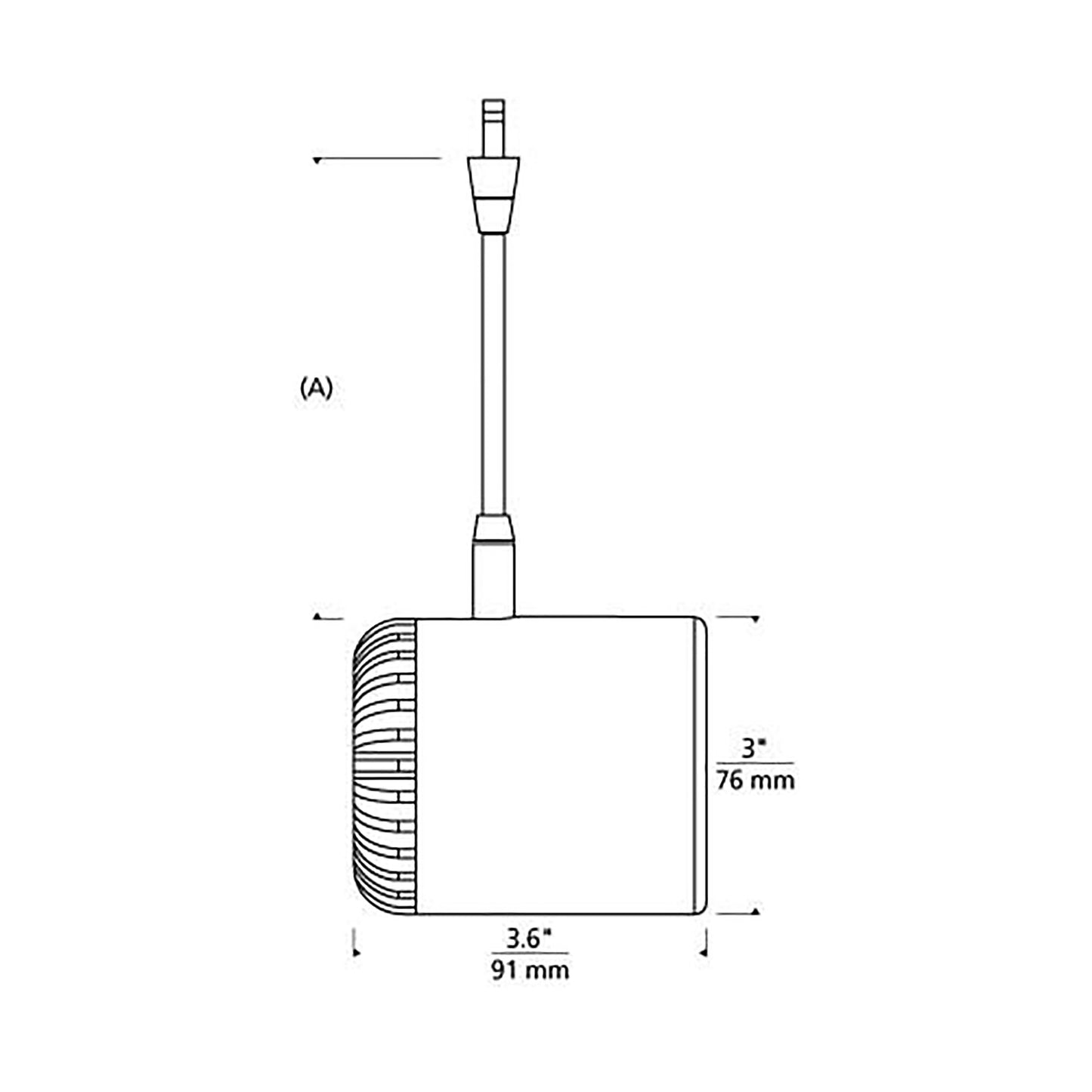 Burk LED Head - line drawing.