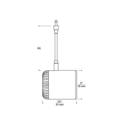 Burk Low Voltage FreeJack LED Head - line drawing.