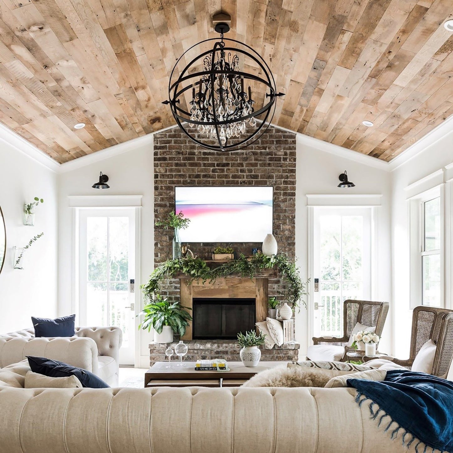 Byron Chandelier in living room.