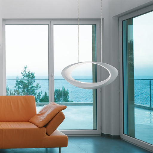 Cabildo LED Suspension Light in living room.