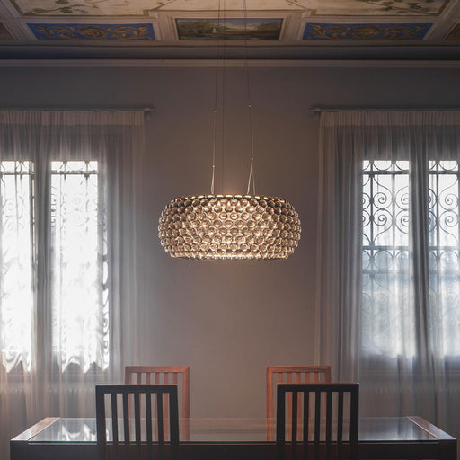 Caboche Plus Grande LED Pendant Light in dining room.