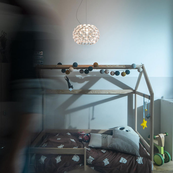 Caboche Plus Pendant Light in bed room.