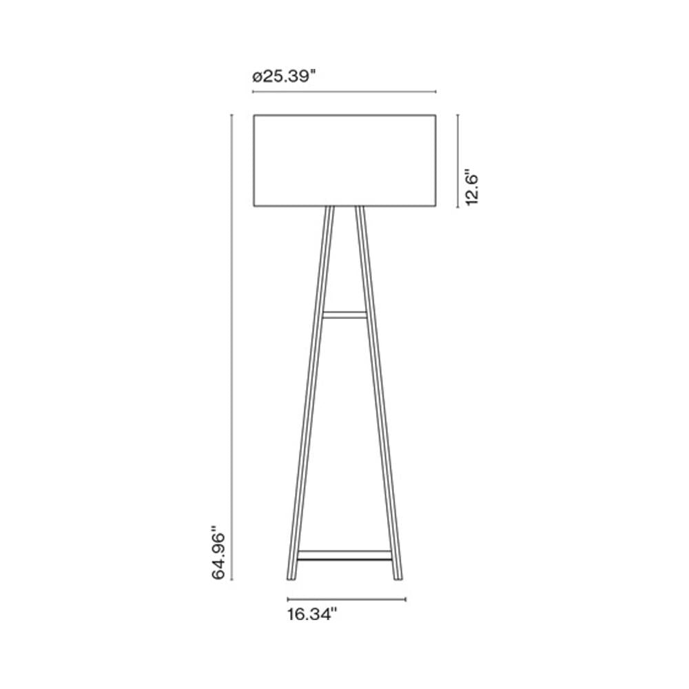 Cala LED Floor Lamp - line drawing.