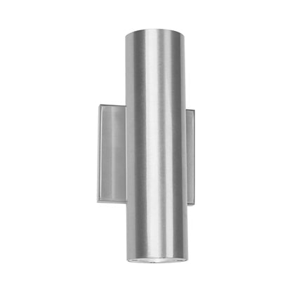 Caliber Indoor/Outdoor LED Wall Light in Brushed Aluminum (Small).