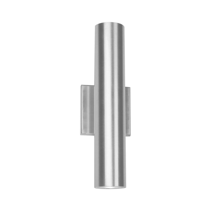 Caliber Indoor/Outdoor LED Wall Light in Brushed Aluminum (Large).