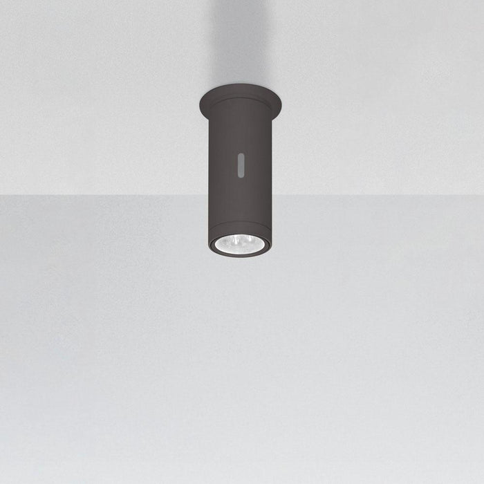 Calumet Outdoor LED Ceiling Light in Anthracite Grey/Small (4000K).