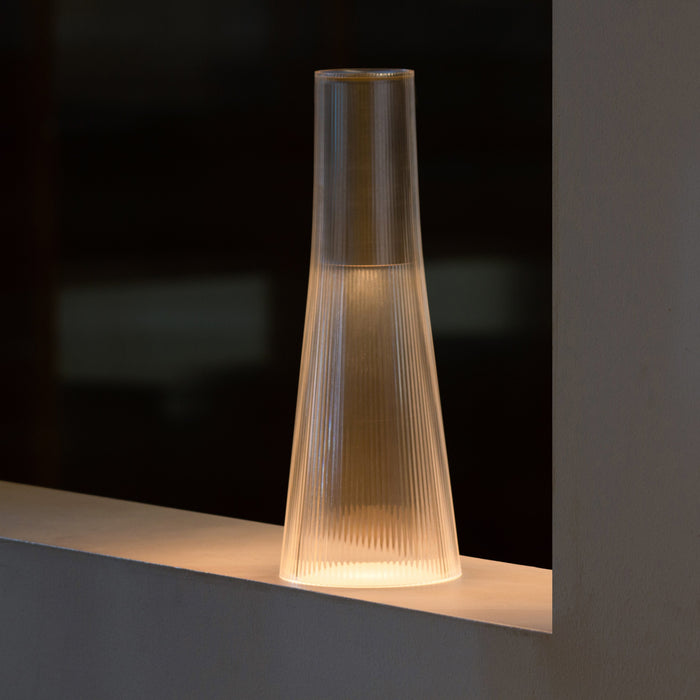 Candel LED Table Lamp Outside Area in Detail.