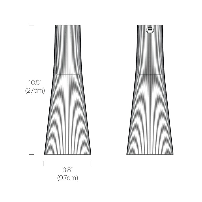 Candel LED Table Lamp - line drawing.