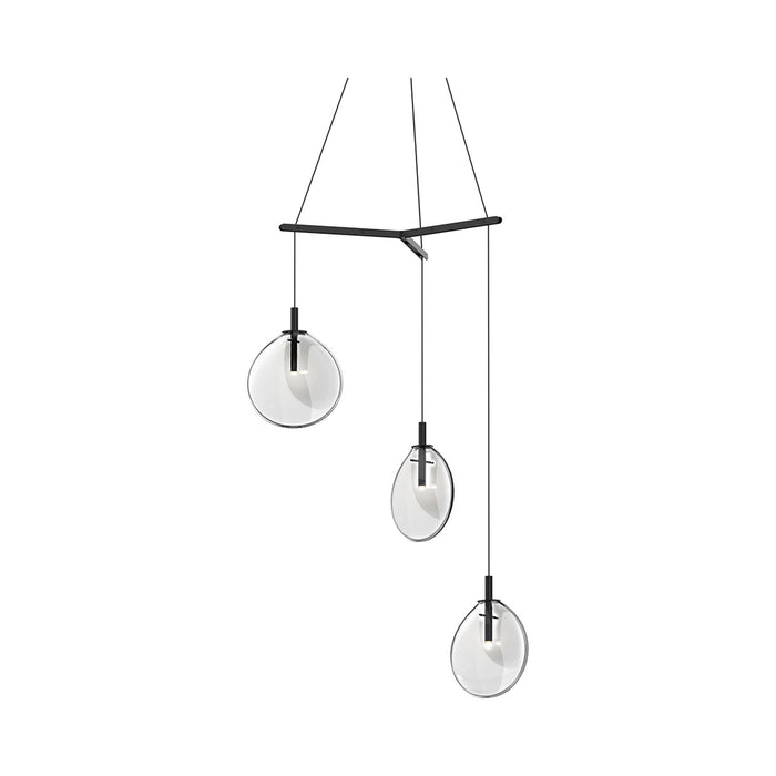 Cantina 3-Light Tri-Spreader LED Pendant Light in Clear/Small.