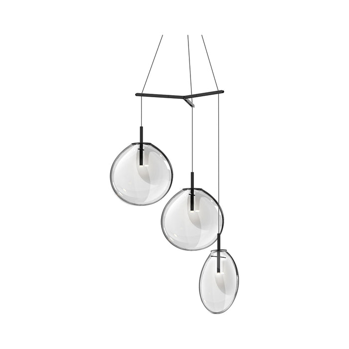 Cantina 3-Light Tri-Spreader LED Pendant Light in Clear/Large.