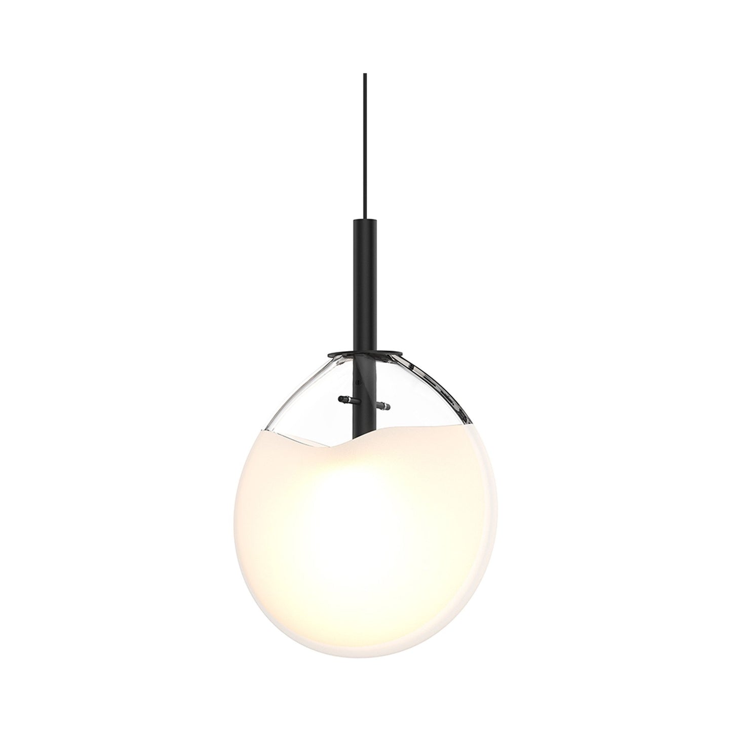 Cantina LED Pendant Light in Clear/White/Small.