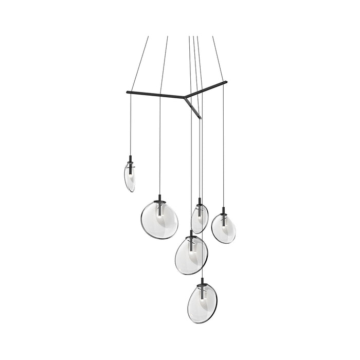 Cantina Tri-Spreader LED Pendant Light in Clear (6-Light).