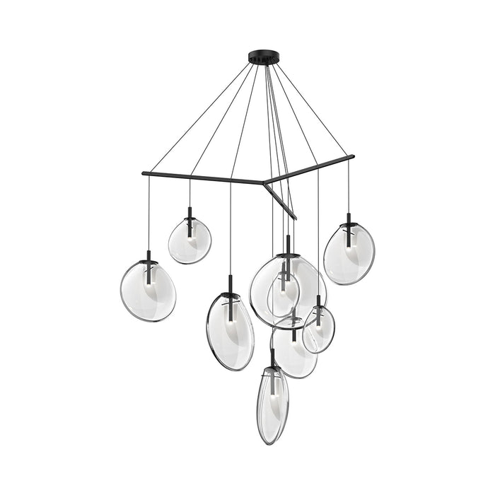 Cantina Tri-Spreader LED Pendant Light in Clear (9-Light).