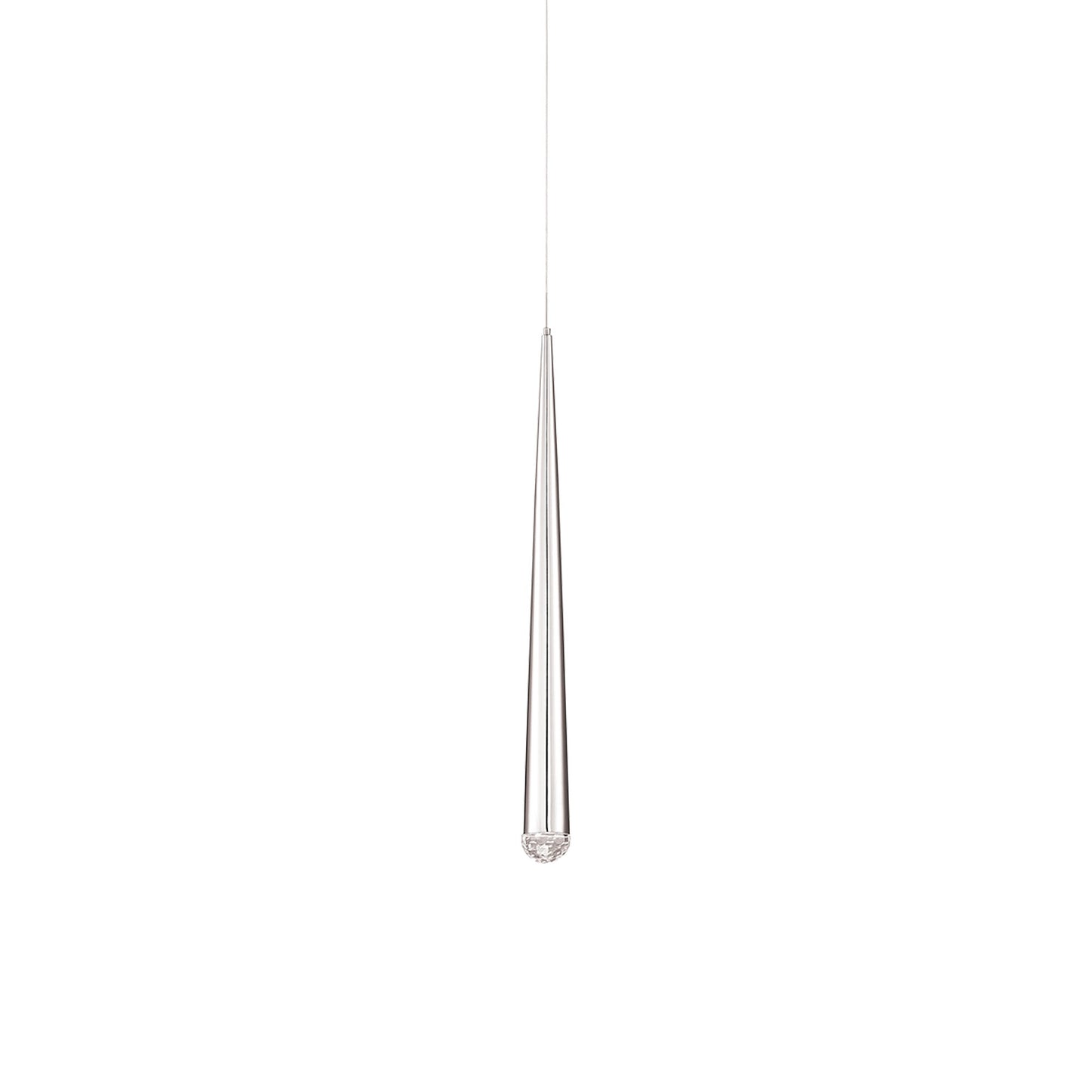 Cascade Crystal LED Pendant Light in Small/Polished Nickel.