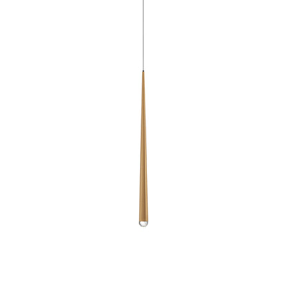 Cascade Crystal LED Pendant Light in Medium/Aged Brass.