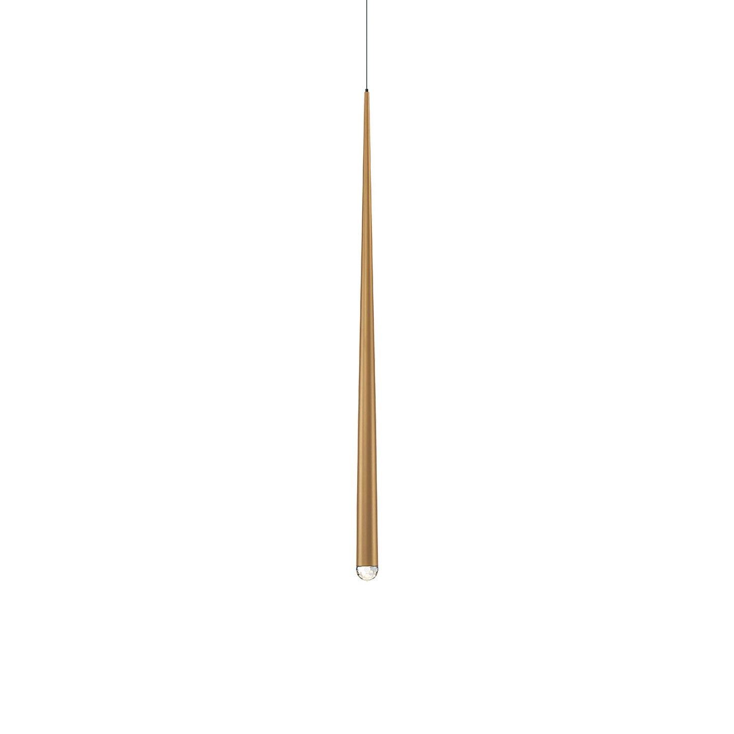 Cascade Crystal LED Pendant Light in Large/Aged Brass.