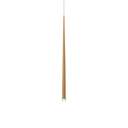 Cascade Crystal LED Pendant Light in Large/Aged Brass.