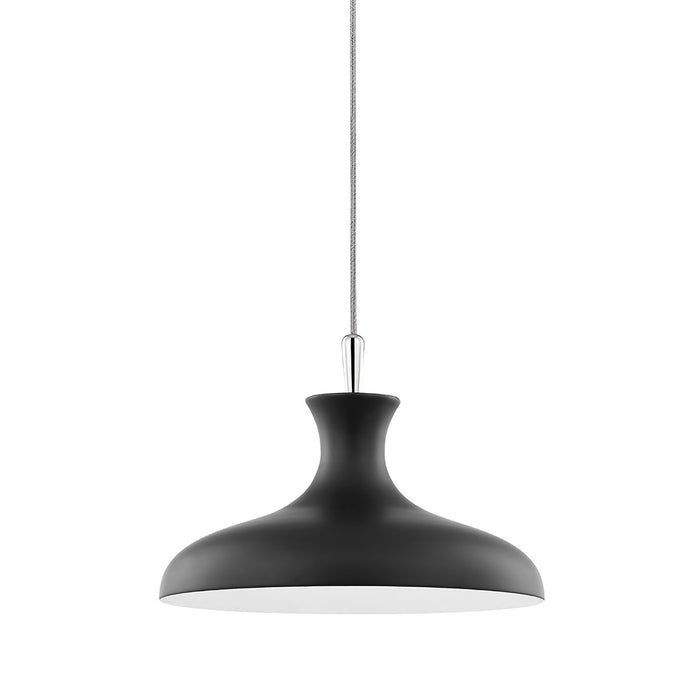 Cassidy Pendant Light in Polished Nickel / Black (Small).