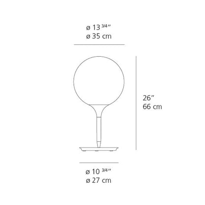 Castore Table Lamp - line drawing.