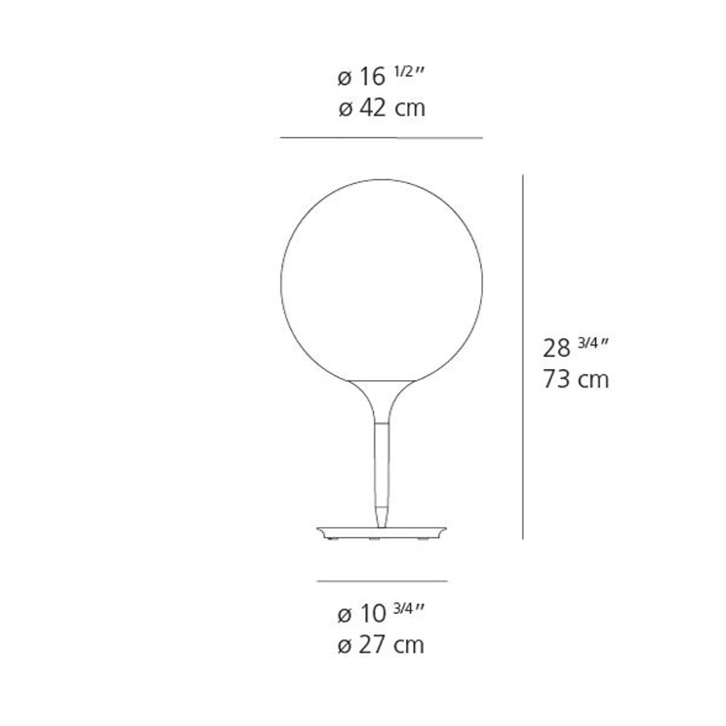 Castore Table Lamp - line drawing.