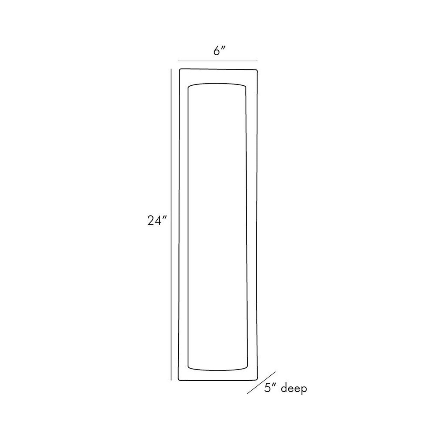 Catalina Wall Light - line drawing.