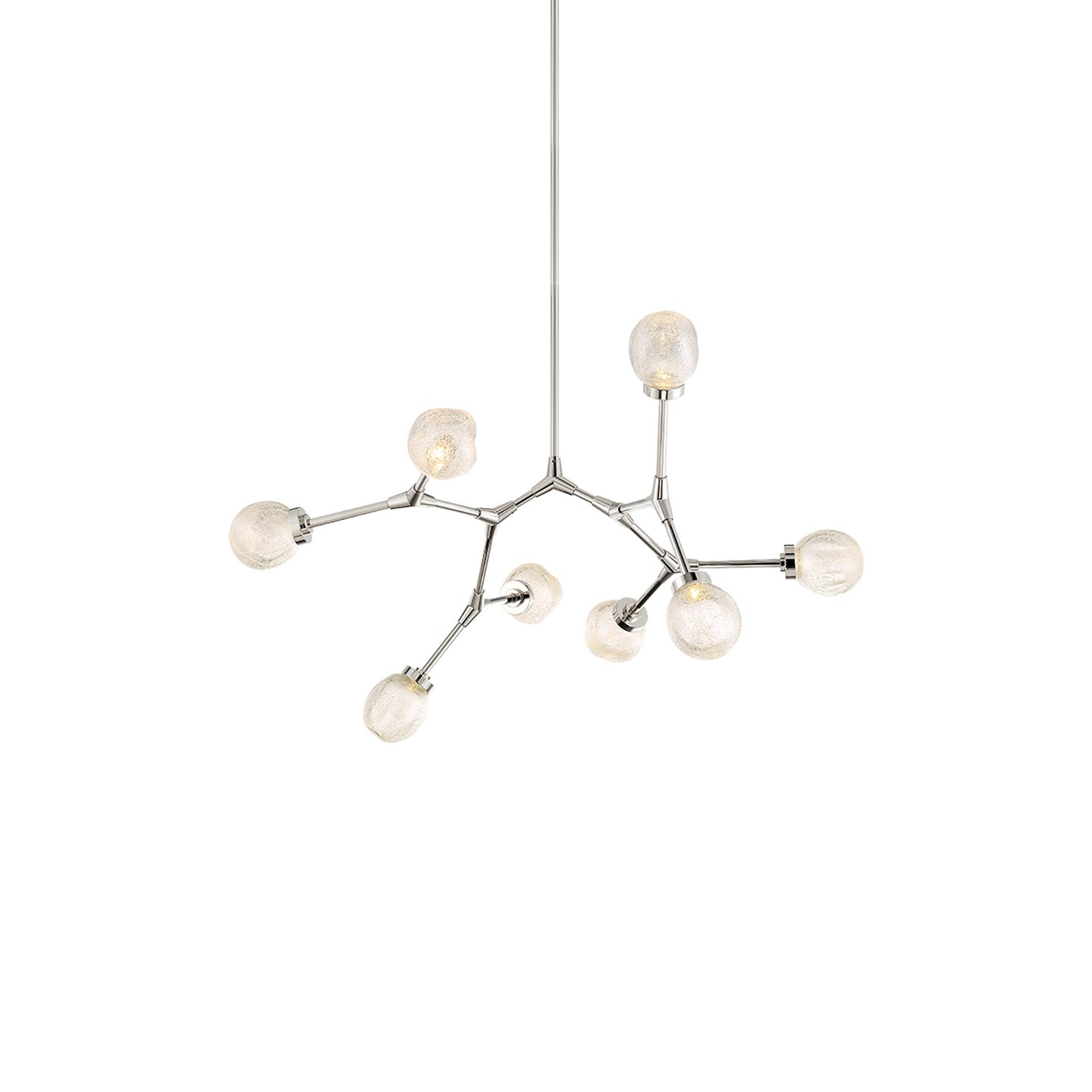 Catalyst LED Chandelier in 8-Light/Polished Nickel.