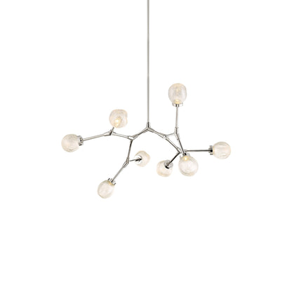 Catalyst LED Chandelier in 8-Light/Polished Nickel.