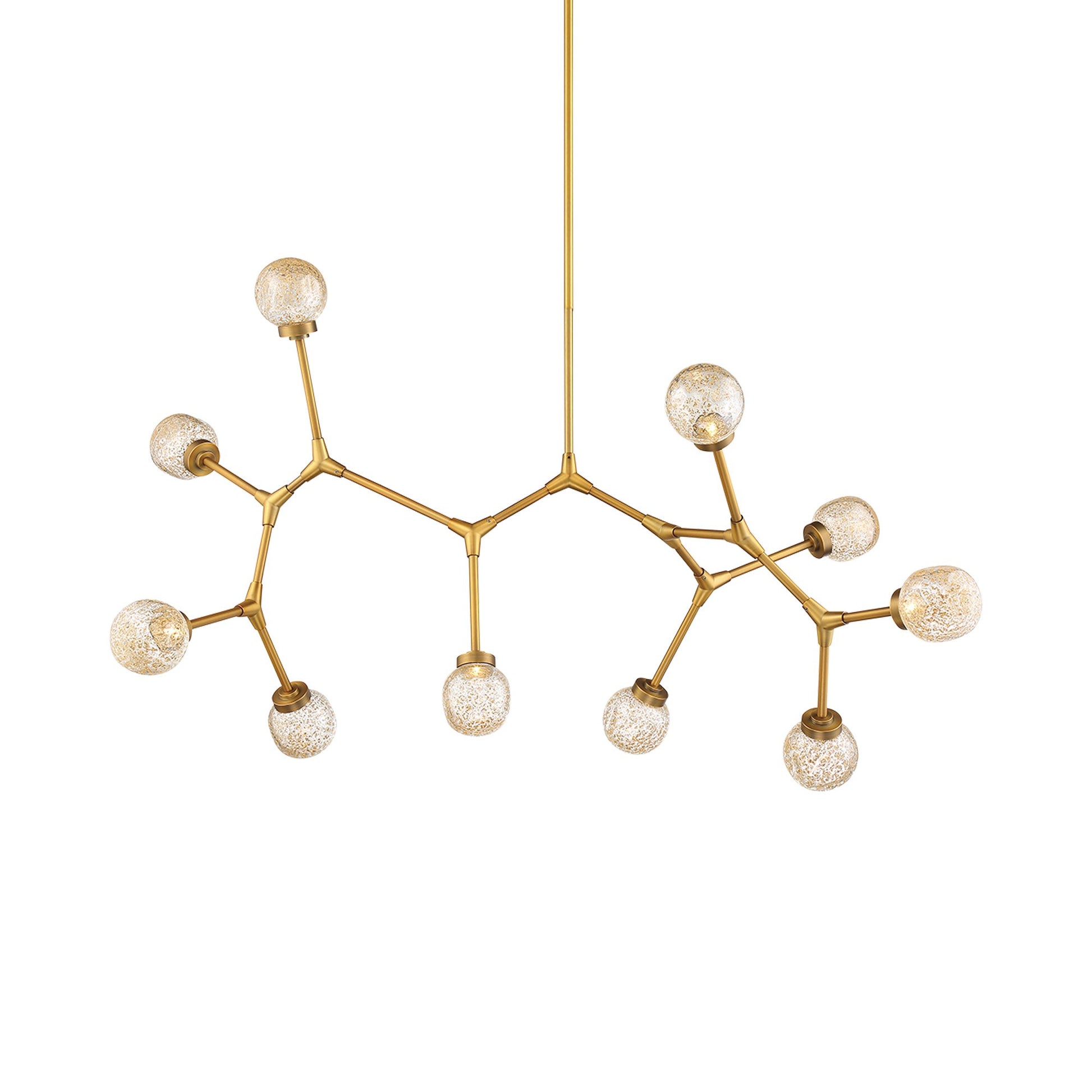 Catalyst LED Chandelier in 10-Light/Aged Brass.