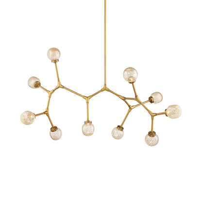 Catalyst LED Chandelier in 10-Light/Aged Brass.