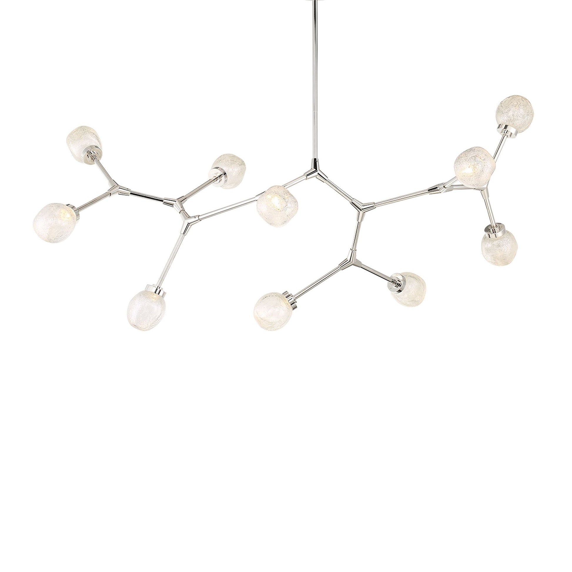 Catalyst LED Chandelier in 10-Light/Polished Nickel.