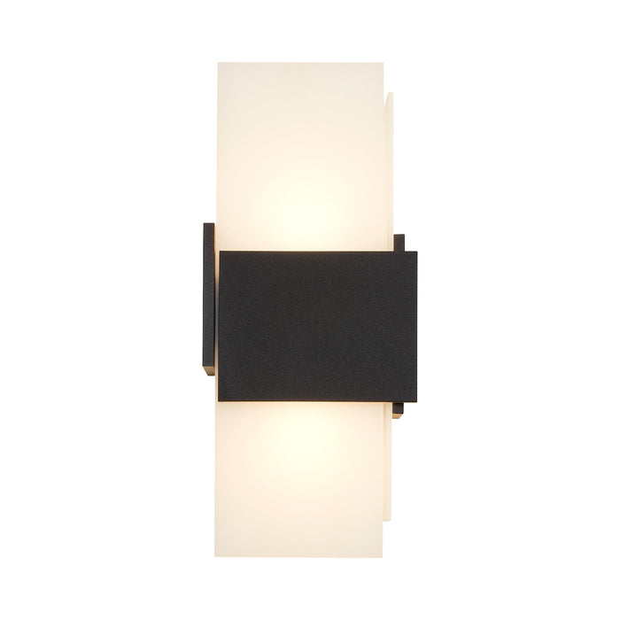 Acuo Outdoor LED Wall Light in Textured Black.