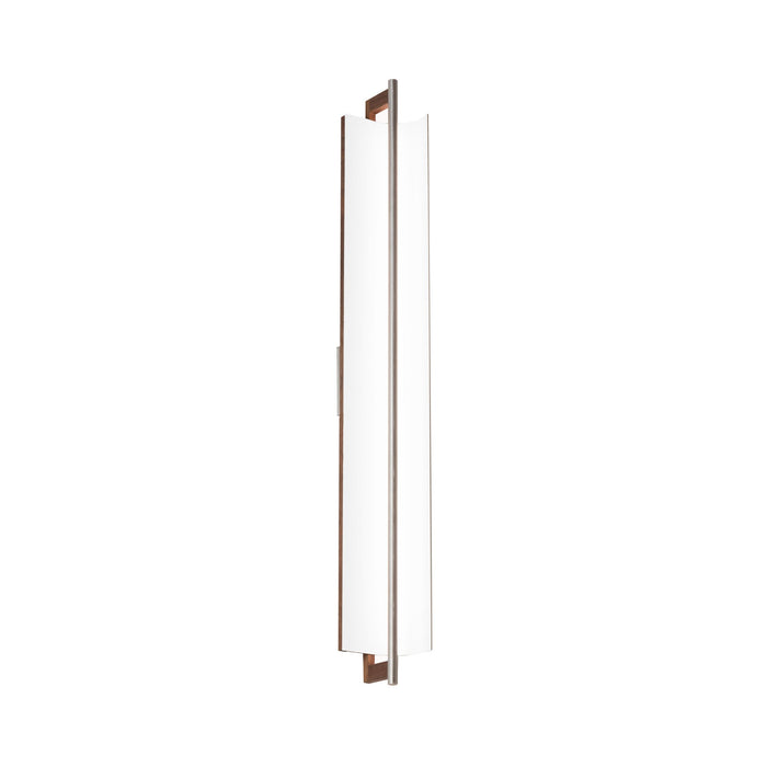 Allavo LED Wall Light in White/Walnut (Large).