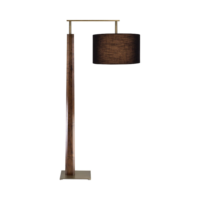 Altus LED Floor Lamp in Distressed Brass /Walnut/Black Amaretto.