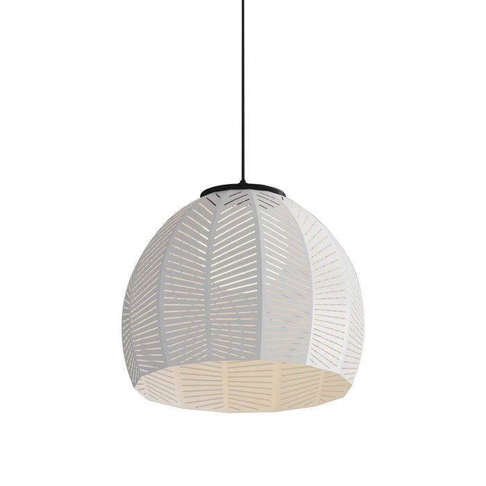 Amicus LED Pendant Light in Textured White Powdercoat (Small).